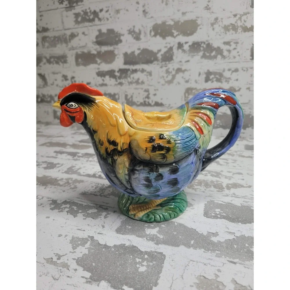 The Haldon Group Rooster Chicken Teapot Ceramic 1981‎ Japan